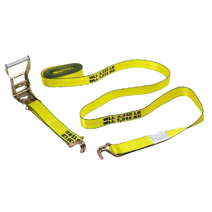 High-Capacity A-2X30RWHK-I Ratchet Strap - 2inch x 30feet with Wire Hooks - Secure Heavy Loads with 3,333 lbs Load Capacity CasterHQ
