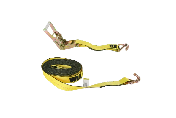 High-Capacity A-2X30RWHK-I Ratchet Strap - 2inch x 30feet with Wire Hooks - Secure Heavy Loads with 3,333 lbs Load Capacity CasterHQ