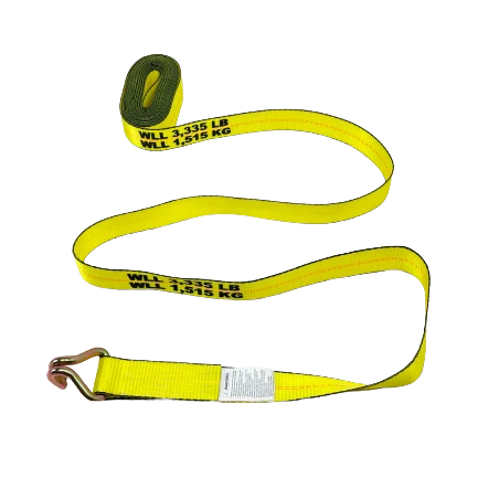 High-Capacity A-2X30RWHK-I Ratchet Strap - 2inch x 30feet with Wire Hooks - Secure Heavy Loads with 3,333 lbs Load Capacity CasterHQ