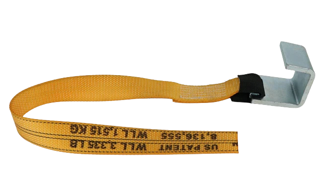 2" x 4' Gas Cylinder Ratchet Strap with Waste Hook and Loop - Diamond Weave Webbing CasterHQ
