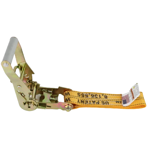 2" x 4' Gas Cylinder Ratchet Strap with Waste Hook and Loop - Diamond Weave Webbing CasterHQ