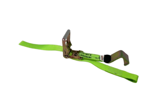 2" x 4' Heavy Duty Gas Cylinder Ratchet Strap with Waste Hook and Bolt Loop - Diamond Weave Webbing CasterHQ