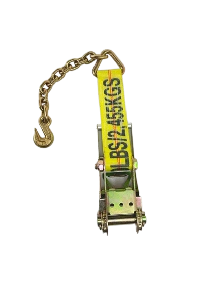 3" Ratchet Strap Short End with Chain and Grab Hook CasterHQ