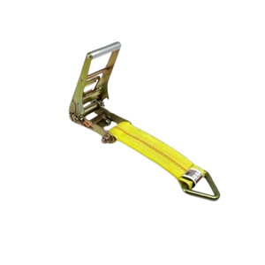 3" x 1' Heavy Duty Ratchet Strap Short End with D-Ring CasterHQ