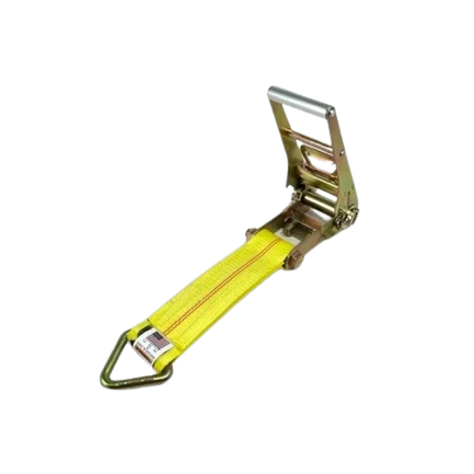 3" x 1' Heavy Duty Ratchet Strap Short End with D-Ring CasterHQ