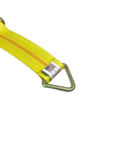 3" x 1' Heavy Duty Ratchet Strap Short End with D-Ring CasterHQ