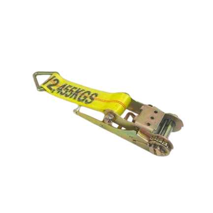 3" x 1' Heavy Duty Ratchet Strap Short End with D-Ring CasterHQ