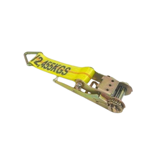 3" x 1' Heavy Duty Ratchet Strap Short End with D-Ring CasterHQ