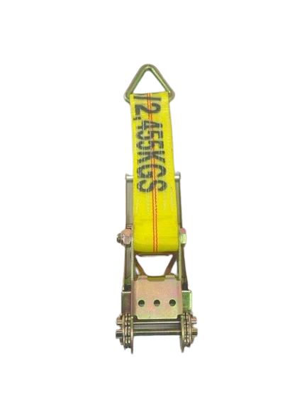 3" x 1' Heavy Duty Ratchet Strap Short End with D-Ring CasterHQ