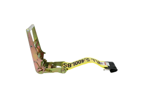 3" x 1' Ratchet Strap with Flat Hook - Durable webbing CasterHQ