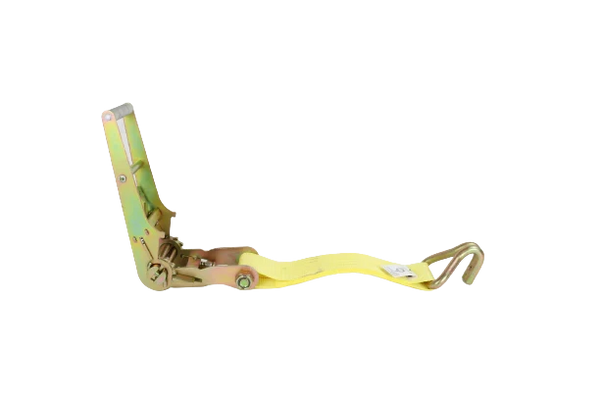 3" x 1' Ratchet Tie Down Strap w/ Double J-Hook Wire End Fitting CasterHQ
