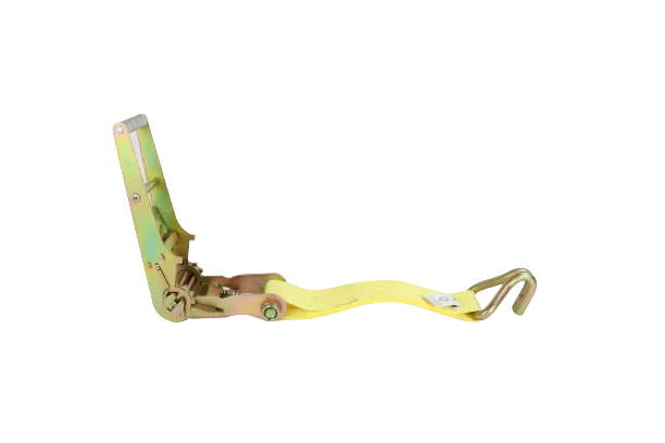 3" x 1' Ratchet Tie Down Strap w/ Double J-Hook Wire End Fitting CasterHQ