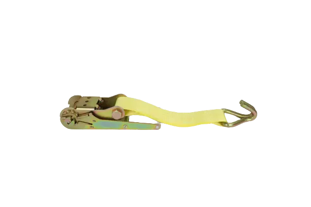 3" x 1' Ratchet Tie Down Strap w/ Double J-Hook Wire End Fitting -  | CasterHQ