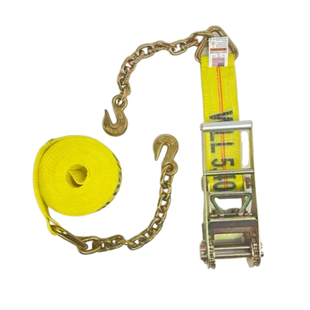 A-3X30RCE - 3 inch x 30 feet Ratchet Assembly with Chain Ends & Grab Hooks-BETTER - Secure Heavy Loads with 5,400 lbs Load Capacity SAFE 'N SECURE LLC