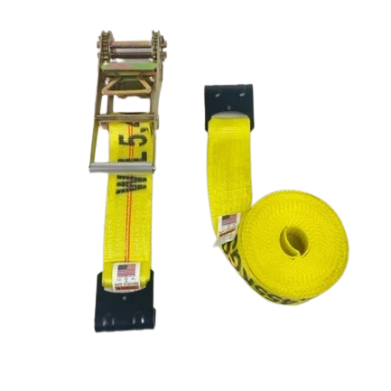 A-3X30RFH 3-Inch x 30-Foot Ratchet Tie Down Assembly with Flat Hooks - 5,400 lbs Load Capacity | Secure Cargo Straps for Transportation and Logistics CasterHQ