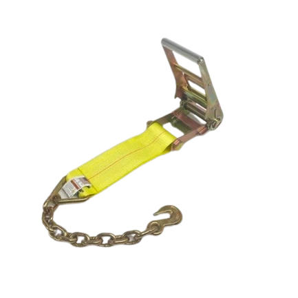 4" Heavy Duty Ratchet Strap with Chain End CasterHQ