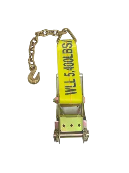 4" Heavy Duty Ratchet Strap with Chain End -  | CasterHQ