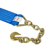 4" x 1' Ratchet Strap Short End with Chain End & Grab Hook CasterHQ