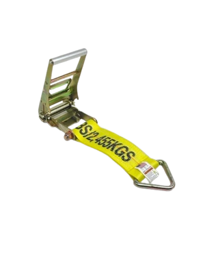 5,400 lb 4" x 1' Ratchet Short End Heavy-Duty Strap & D-Ring