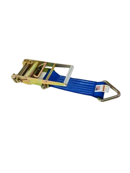 4" x 1' Heavy Duty Ratchet Strap Short End with D-Ring CasterHQ