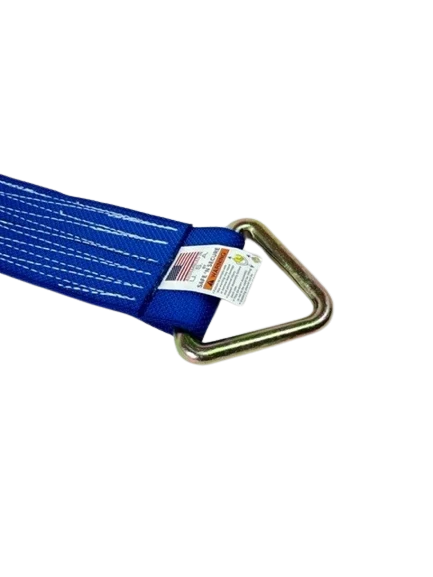 4" x 1' Heavy Duty Ratchet Strap Short End with D-Ring CasterHQ