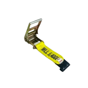 5400 lb 4" Heavy-Duty Ratchet Strap with Flat Hook & Long Handle
