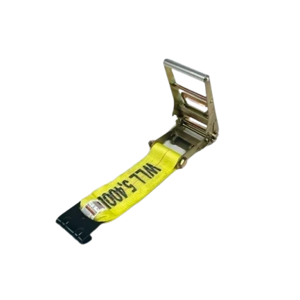 4" Ratchet Strap with Flat Hook - Long Handle CasterHQ