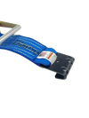 4" x 1' Ratchet Strap Short End with Flat Hook - Diamond Weave Webbing CasterHQ