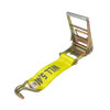 4" Ratchet Strap with Wire Hook - 5,400lbs WLL, Long Handle CasterHQ