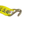 4" Ratchet Strap with Wire Hook - 5,400lbs WLL, Long Handle CasterHQ