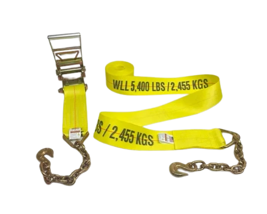 Heavy-Duty Ratchet Assembly A-4X30RCE18 - 4x30’ with 5,400 lbs Load Capacity & Chain Ends | Reliable Towing and Binding CasterHQ