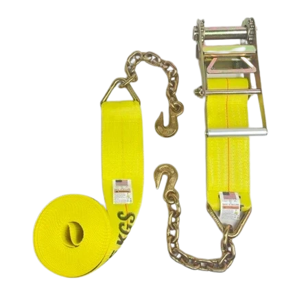 Heavy-Duty Ratchet Assembly A-4X30RCE18 - 4x30’ with 5,400 lbs Load Capacity & Chain Ends | Reliable Towing and Binding CasterHQ