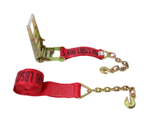 Heavy-Duty Ratchet Assembly A-4X30RCE18 - 4x30’ with 5,400 lbs Load Capacity & Chain Ends | Reliable Towing and Binding CasterHQ