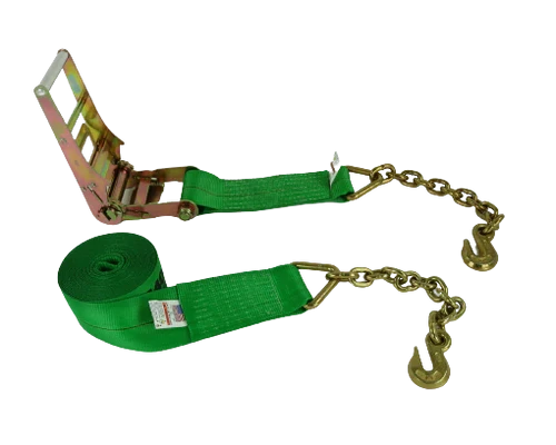 Heavy-Duty Ratchet Assembly A-4X30RCE18 - 4x30’ with 5,400 lbs Load Capacity & Chain Ends | Reliable Towing and Binding CasterHQ