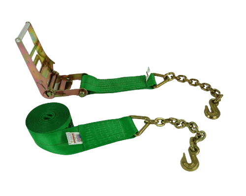 Heavy-Duty Ratchet Assembly A-4X30RCE18 - 4x30’ with 5,400 lbs Load Capacity & Chain Ends | Reliable Towing and Binding CasterHQ
