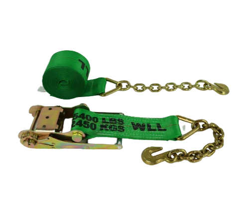 Heavy-Duty Ratchet Assembly A-4X30RCE18 - 4x30’ with 5,400 lbs Load Capacity & Chain Ends | Reliable Towing and Binding CasterHQ