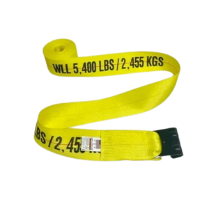 Heavy-Duty Ratchet Strap Assembly 4"x30' with Flat Hooks – 5,400 lbs Load Capacity | A-4X30RFH CasterHQ