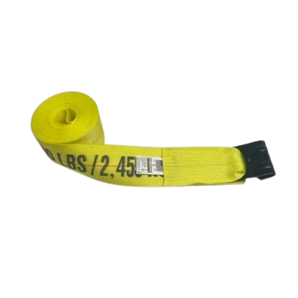 Heavy-Duty Ratchet Strap Assembly 4"x30' with Flat Hooks – 5,400 lbs Load Capacity | A-4X30RFH CasterHQ