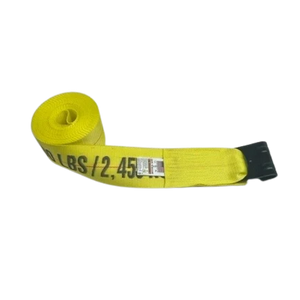 Heavy-Duty Ratchet Strap Assembly 4"x30' with Flat Hooks – 5,400 lbs Load Capacity | A-4X30RFH CasterHQ