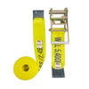 Heavy-Duty Ratchet Strap Assembly 4"x30' with Flat Hooks – 5,400 lbs Load Capacity | A-4X30RFH CasterHQ