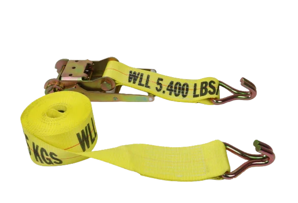 Heavy-Duty Ratchet Strap 4" x 30' with Wire Hooks - 5,400 lbs Break Strength - A-4X30RWHK Ratchet Assembly CasterHQ