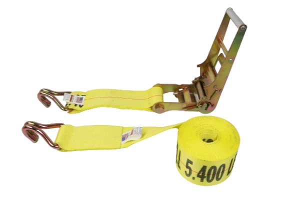 Heavy-Duty Ratchet Strap 4" x 30' with Wire Hooks - 5,400 lbs Break Strength - A-4X30RWHK Ratchet Assembly CasterHQ