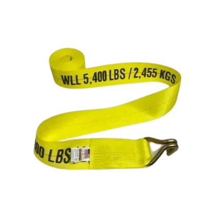 Heavy-Duty Ratchet Strap 4" x 30' with Wire Hooks - 5,400 lbs Break Strength - A-4X30RWHK Ratchet Assembly CasterHQ