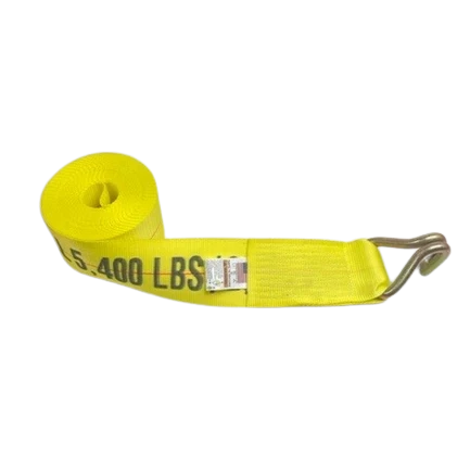 Heavy-Duty Ratchet Strap 4" x 30' with Wire Hooks - 5,400 lbs Break Strength - A-4X30RWHK Ratchet Assembly CasterHQ