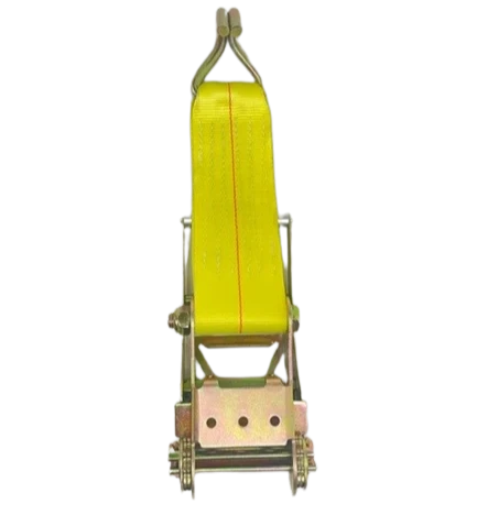 Heavy-Duty Ratchet Strap 4" x 30' with Wire Hooks - 5,400 lbs Break Strength - A-4X30RWHK Ratchet Assembly CasterHQ