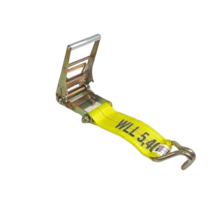 Heavy-Duty Ratchet Strap 4" x 30' with Wire Hooks - 5,400 lbs Break Strength - A-4X30RWHK Ratchet Assembly CasterHQ
