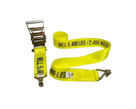 Heavy-Duty Ratchet Strap 4" x 30' with Wire Hooks - 5,400 lbs Break Strength - A-4X30RWHK Ratchet Assembly CasterHQ