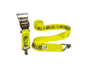 5,400 lb Heavy-Duty Ratchet Strap 4" x 30' w/ Wire Hooks