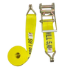 Heavy-Duty Ratchet Strap 4" x 30' with Wire Hooks - 5,400 lbs Break Strength - A-4X30RWHK Ratchet Assembly CasterHQ