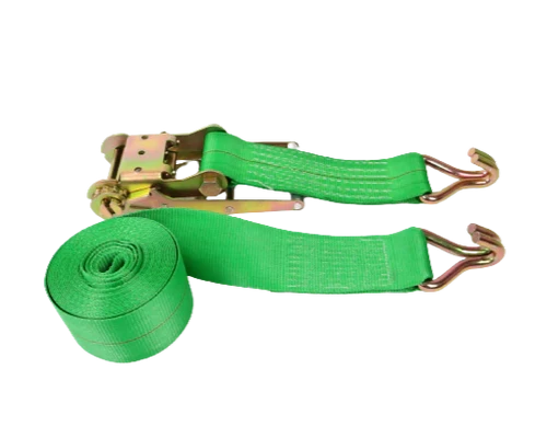 Heavy-Duty Ratchet Strap 4" x 30' with Wire Hooks - 5,400 lbs Break Strength - A-4X30RWHK Ratchet Assembly CasterHQ